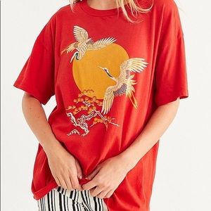 UO Truly Madly Deeply Graphic Tee Tokyo, Cranes